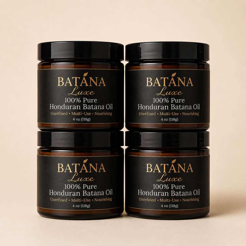 Four jars of Batana Luxe 100% Pure Honduran Batana Oil