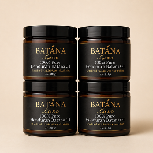 Four jars of Batana Luxe 100% Pure Honduran Batana Oil