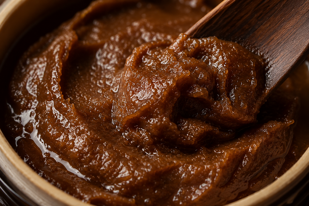 Close-up of dark, buttery Batana Oil texture
